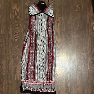 Francesca's Collections Black and Red Maxi Dress